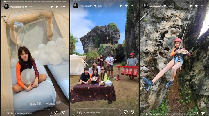 Anak Wulan Guritno Rayakan Ultah Anti-Mainstream, Panjat Tebing Sambil Bawa Kue
