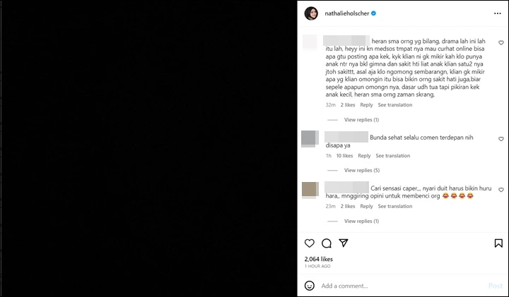 Nathalie Hoslcher Bagikan Postingan Misterius Usai Tulis Pesan haru Untuk Anak