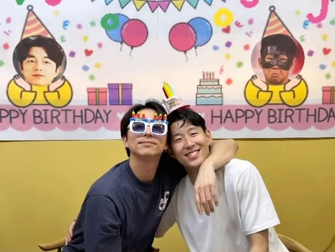 Gemesnya Gong Yoo dan Son Heung Min Rayakan Ultah Bareng Sambil Rangkulan Mesra