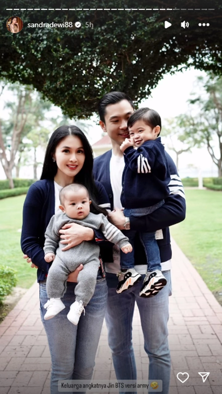 Sesama Sultan, Sandra Dewi Sampai Dijuluki Keluarga Angkat Jin BTS