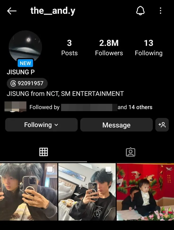 Jisung NCT mempunyai Threads