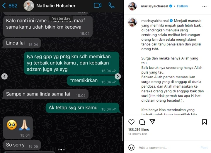 Nathalie Holscher Nangis Sesenggukan Usai Lepas Hijab, Kondisi Mental Dikhawatirkan