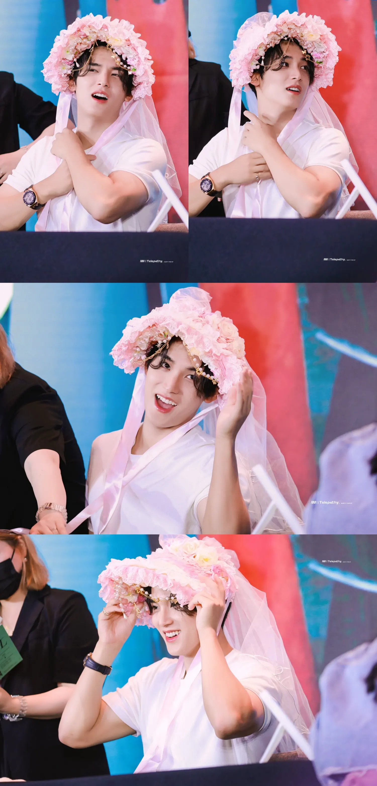 Mingyu SEVENTEEN pakai veil di fansign