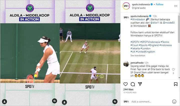 Petenis Aldila Sutjiadi Gagal Masuk Final Wimbledon, Pukulan Mautnya Sempat Buat Musuh Keteteran