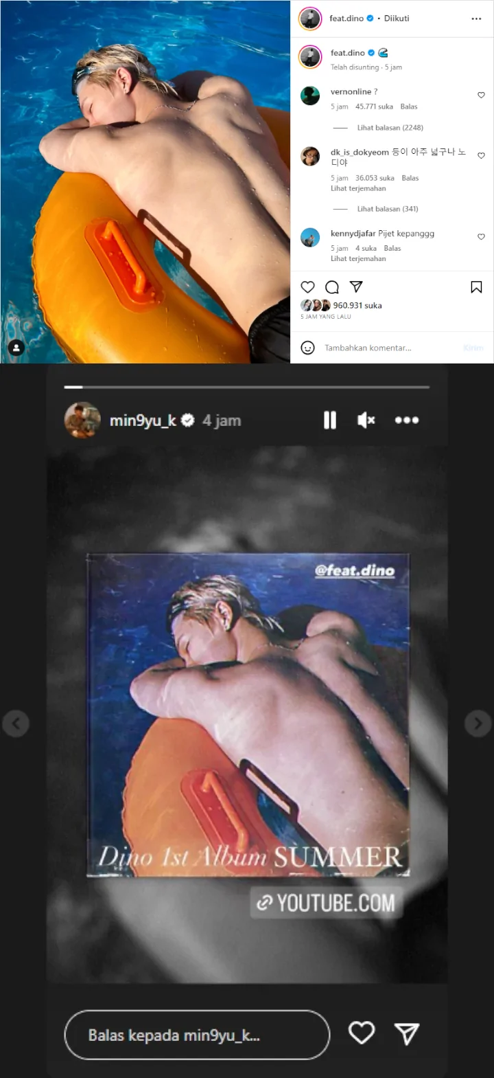 Mingyu Tantang Dino SEVENTEEN Posting Foto Punggung Seksi, Ujungnya Fanboying