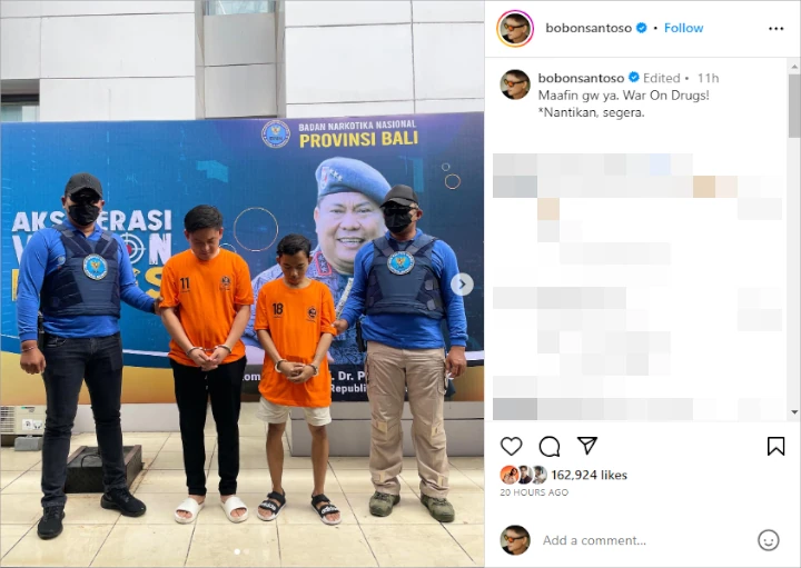 Fakta di Balik Foto-Video YouTuber Bobon Santoso Pakai Baju Tahanan BNN