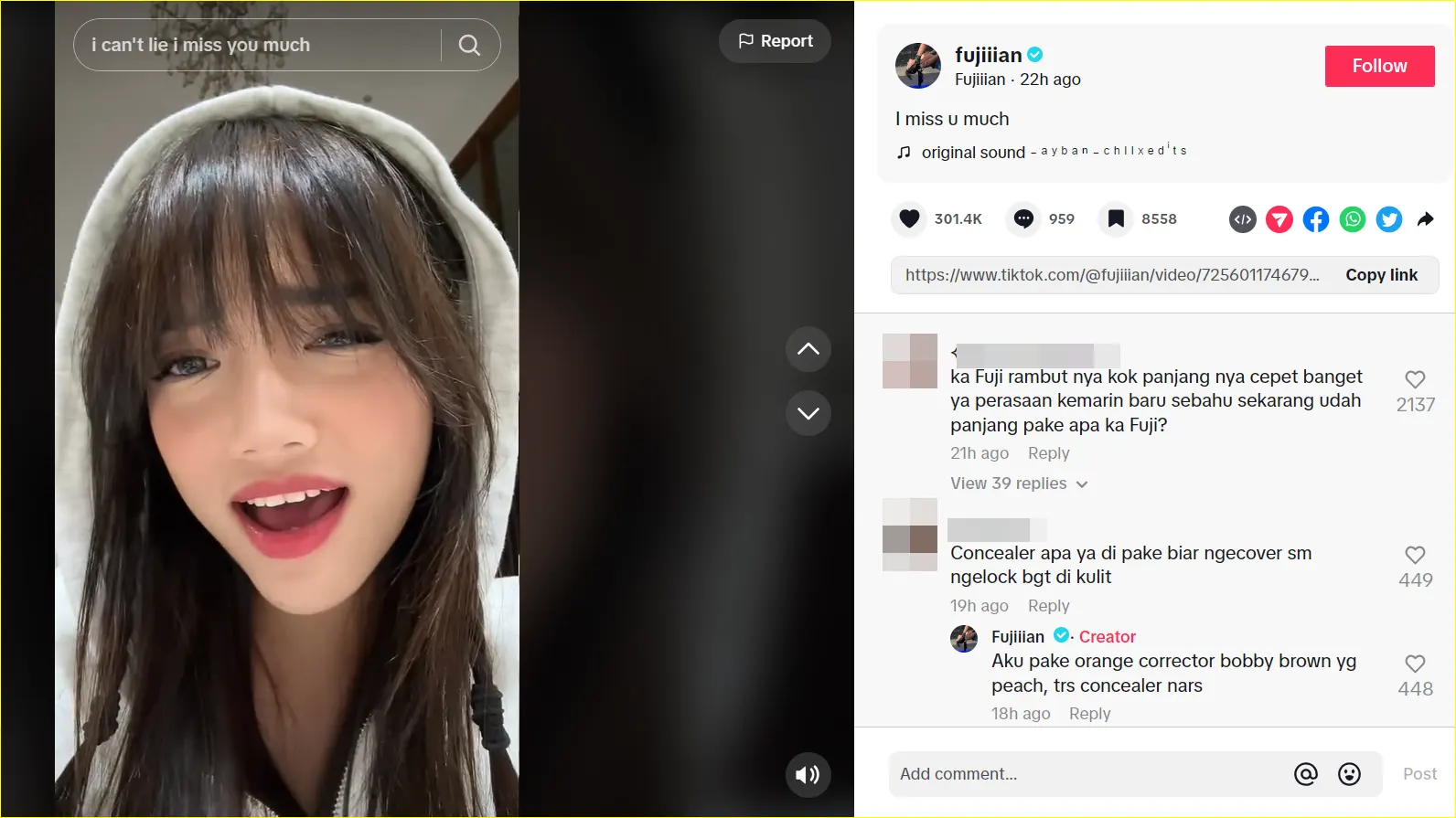 Fuji An ngaku rindu seseorang