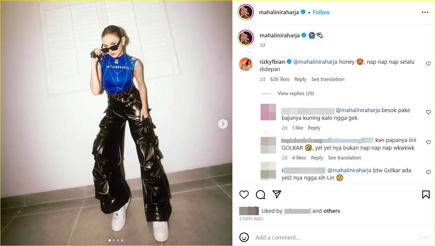 komentar Rizky Febian ke post baru Mahalini