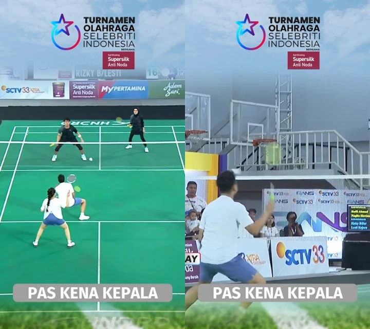 Dahi Raffi Sempat Terkena Kok