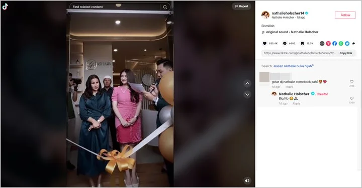 Dikira Bakal Comeback Jadi DJ, Jawaban Nathalie Holscher Tegas