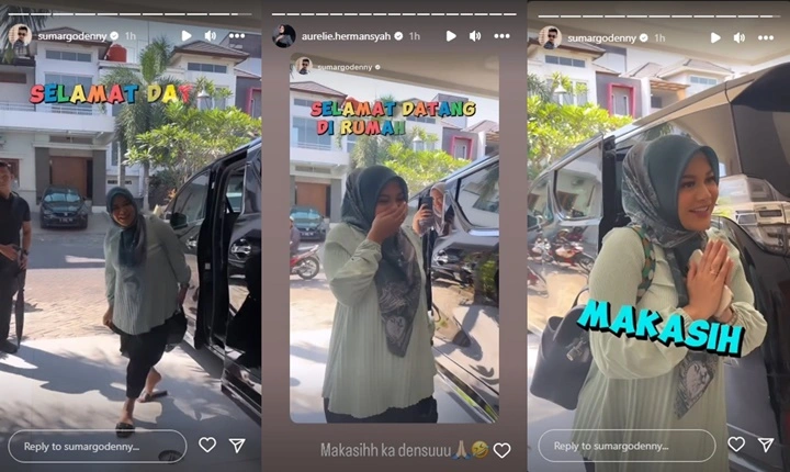 Aurel Hermansyah Kaget Saat Datangi Rumah Denny Sumargo, Ada Apa?
