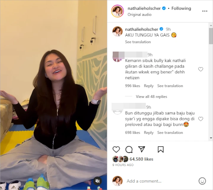 Sempat Dihujat, Instagram Nathalie Holshcer Kini Dipenuhi Gombalan Gegara Bagi-Bagi Sepatu Anak