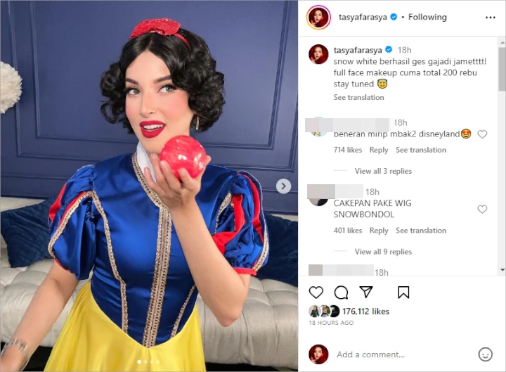 Tasya Farasya Cantik Cosplay Snow White Malah Digoda Pancarkan Vibes Ibu Tiri