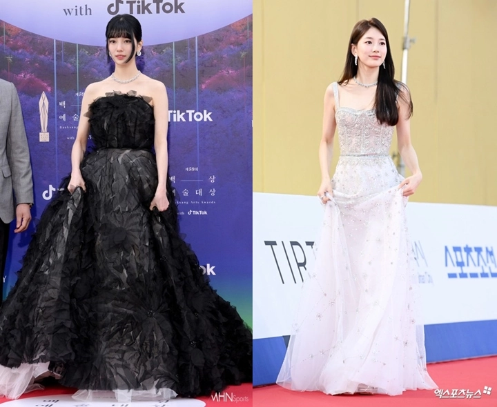 Blue Dragon Series Awards 2023: Style Suzy Dibandingkan Dengan di Penghargaan Baeksang