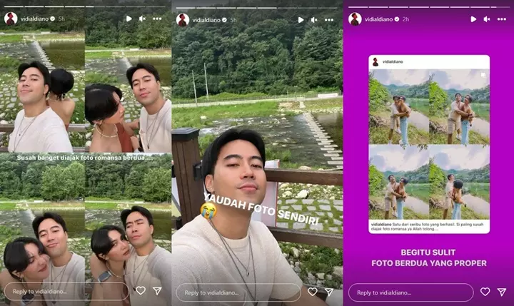 Vidi Aldiano Perjuangan Banget Ajak Sheila Dara Foto Mesra, Hasilnya Bikin Gemas