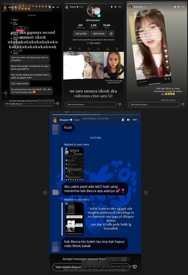 Kosongkan Konten di TikTok, Rebecca Klopper Ungkap Ketakutan dan Pertimbangannya