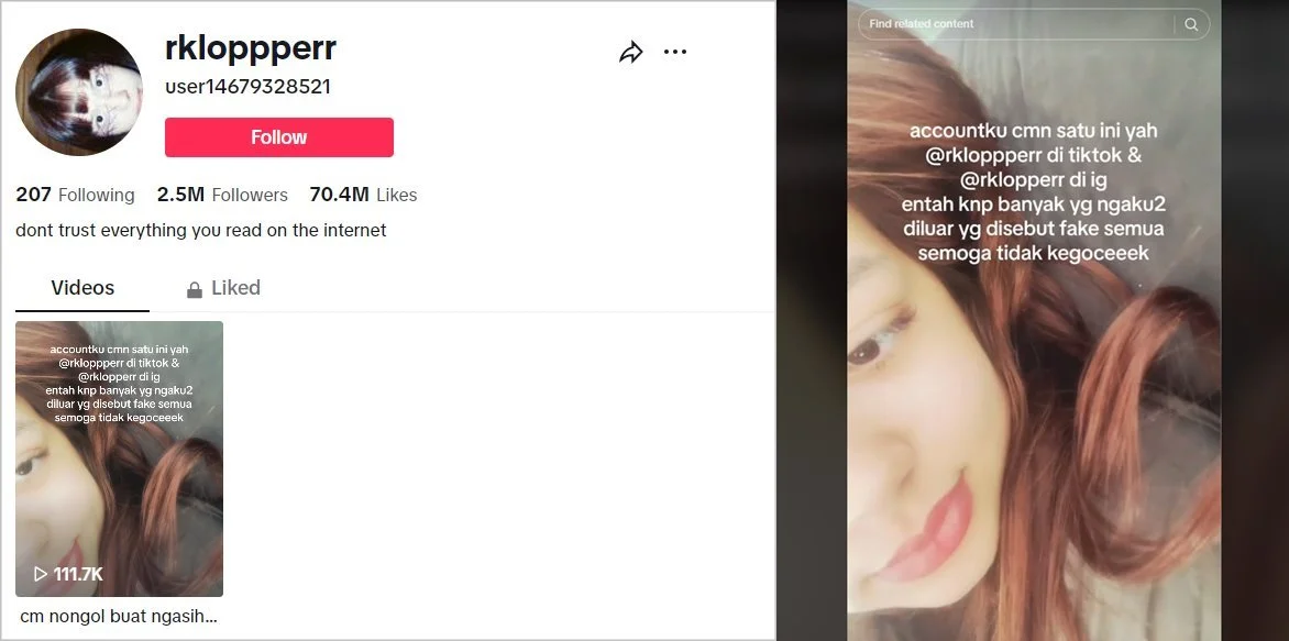 Kosongkan Konten di TikTok, Rebecca Klopper Ungkap Ketakutan dan Pertimbangannya