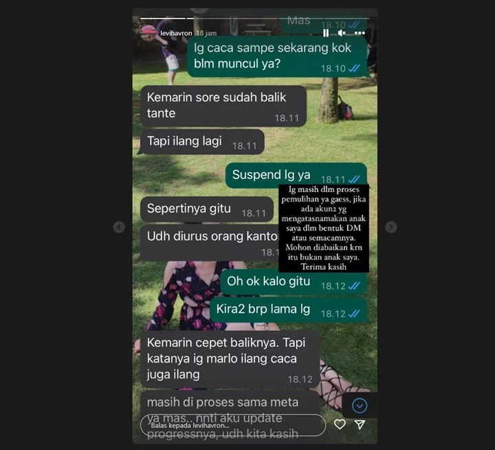 Instagram Keisya Levronka Masih Belum Pulih, Ibunda Sampaikan Satu Pesan Penting