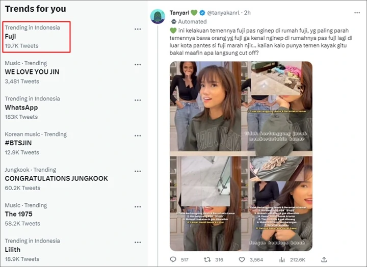 Fuji An Dipuji Sabar Usai Rumahnya Dibuat Mirip Kapal Pecah Oleh Sahabat