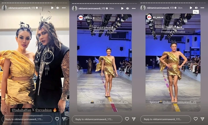 Bikin Riuh, Nikita Mirzani Nyeker Saat Jalan di Atas Catwalk