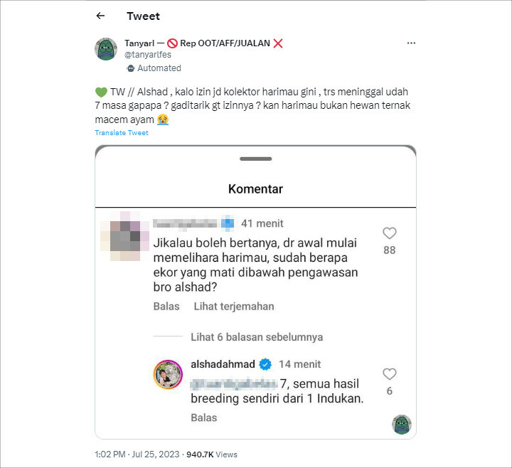 Disalahkan Atas Kematian Cenora, Alshad Ahmad Sindir Netizen Nyinyir