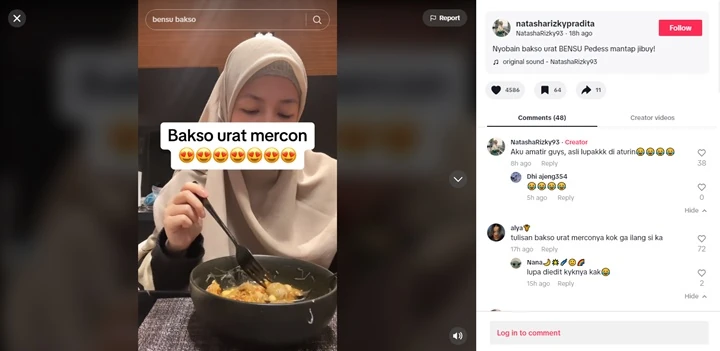 Posting Video Lagi Makan Bakso, Natasha Rizki Malah Ramai Ditertawakan