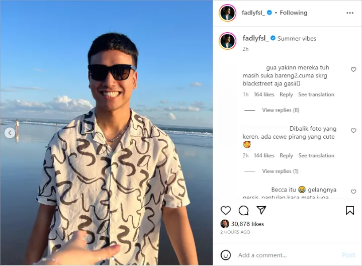 Sempat Dirumorkan Putus, Fadly Faisal Diduga Main di Pantai Bareng Rebecca Klopper