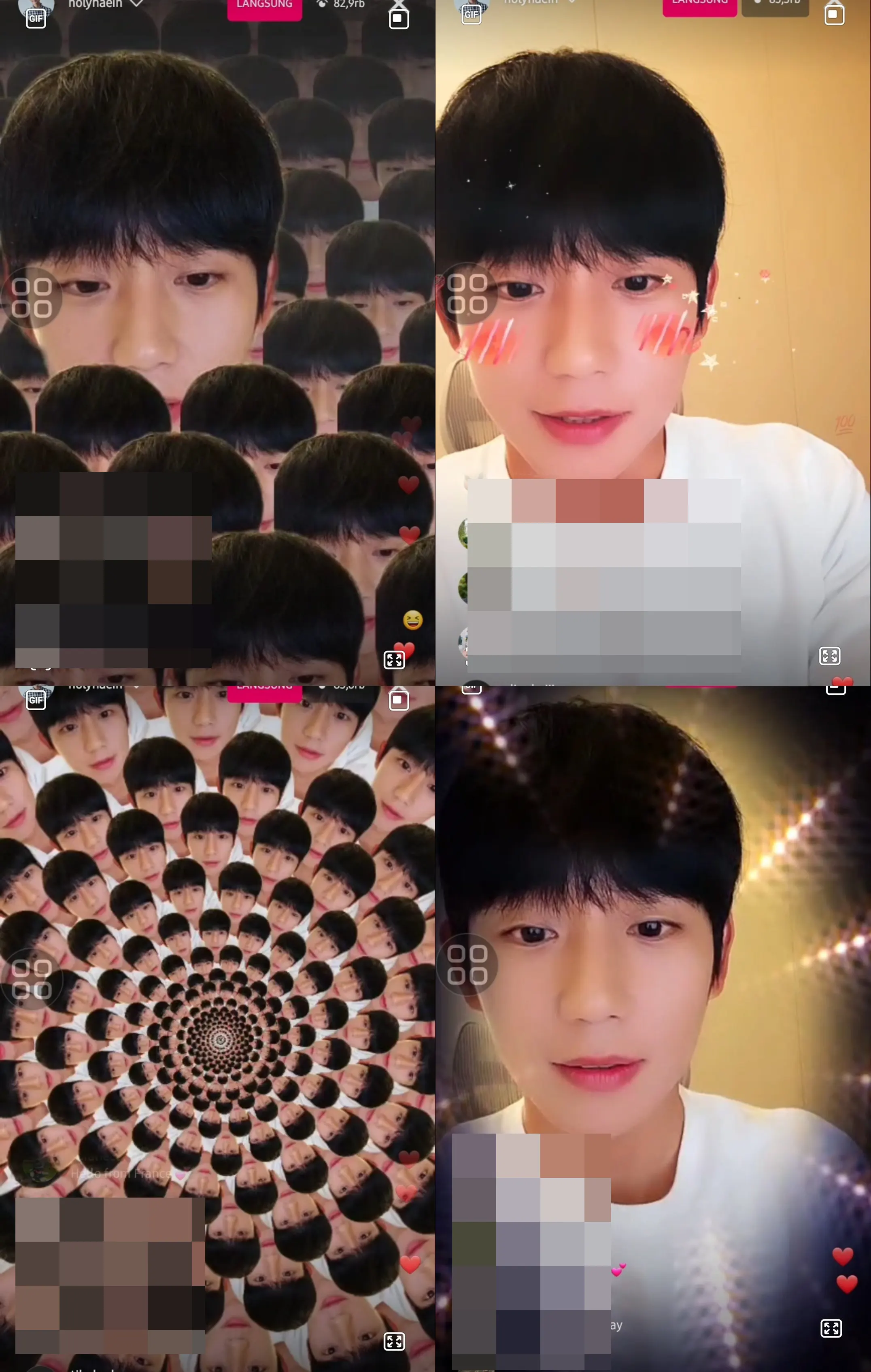 Jung Hae In main filter di Instagram Live