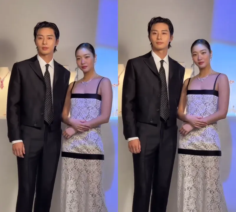Park Seo Joon dan Kim Go Eun 1 frame di event Chanel