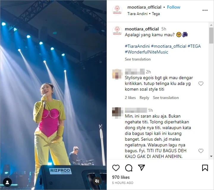 Outfit Manggung Tiara Andini Mirip Baju Renang, Stylist Kembali Banjir Kritik