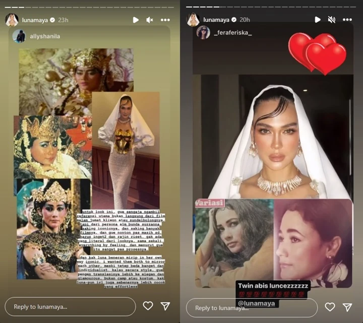 Serba Emas, Style Unik Luna Maya Ternyata Terilhami Penampilan Ikonik Mendiang Suzanna