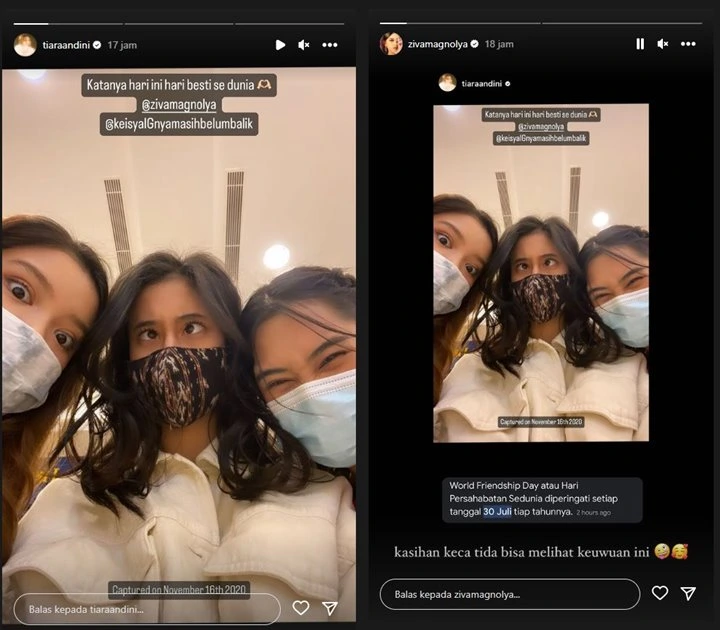Tiara Andini Keukeuh Colek Keisya Levronka di Hari Bestie Sedunia, Celetukan Ziva Magnolya Kocak