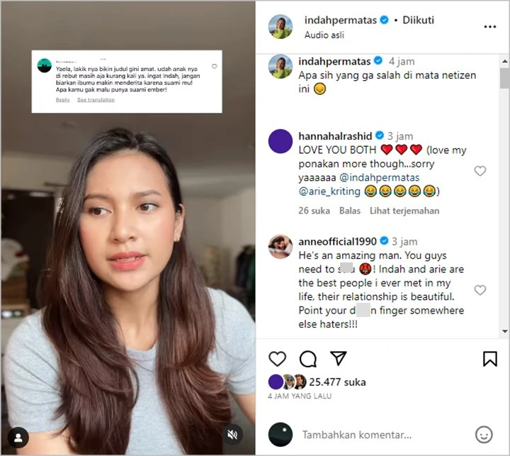 Tak Terima Pernikahan Indah Permatasari dengan Arie Kriting Dinyinyir, Putri Anne Ikutan Ngegas