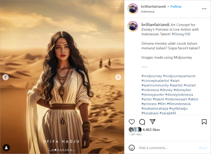 Gambaran Syifa Hadju Jadi Princess Disney Sukses Bikin Terpukau