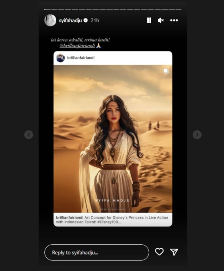 Gambaran Syifa Hadju Jadi Princess Disney Sukses Bikin Terpukau