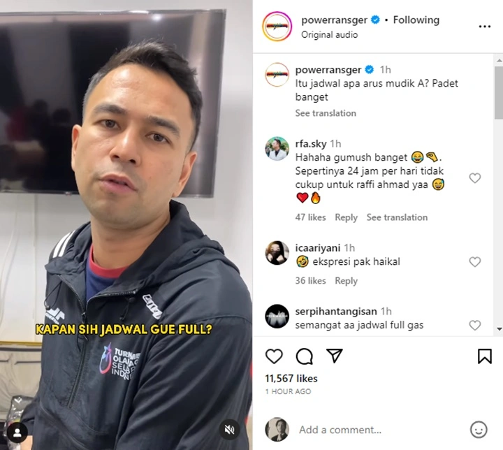 Raffi Ahmad Ikutan Challenge \'Seven\' Jungkook BTS, Aksi Kocak Karyawan Mood Banget