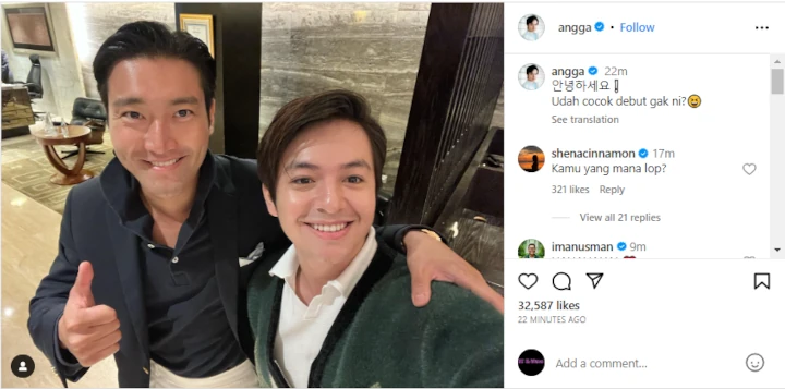 Angga Yunanda Dirangkul Siwon SuJu, Celetukan Shenina Cinnamon Bikin Salfok