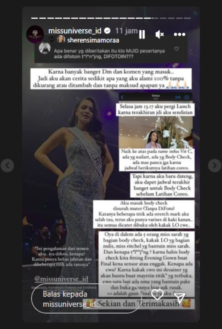Pengakuan Finalis Miss Universe Indonesia 2023 Soal Isu Foto Tanpa Busana Saat Body Checking