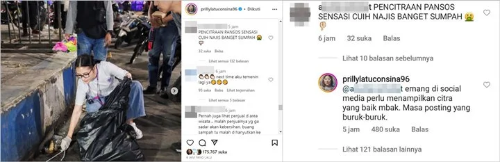Telak! Jawaban Prilly Latuconsina Usai Aksi Pungut Sampah di JFC 2023 Dituduh Pencitraan