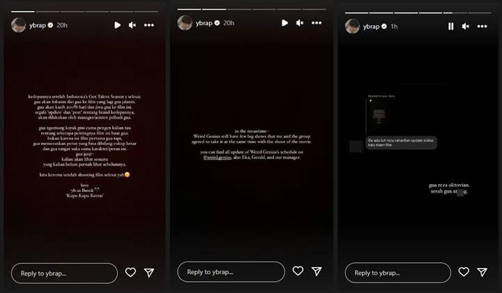 Dibandingkan dengan Reza Rahadian Gegara Update Status Main Film, Pembelaan Reza Arap Telak