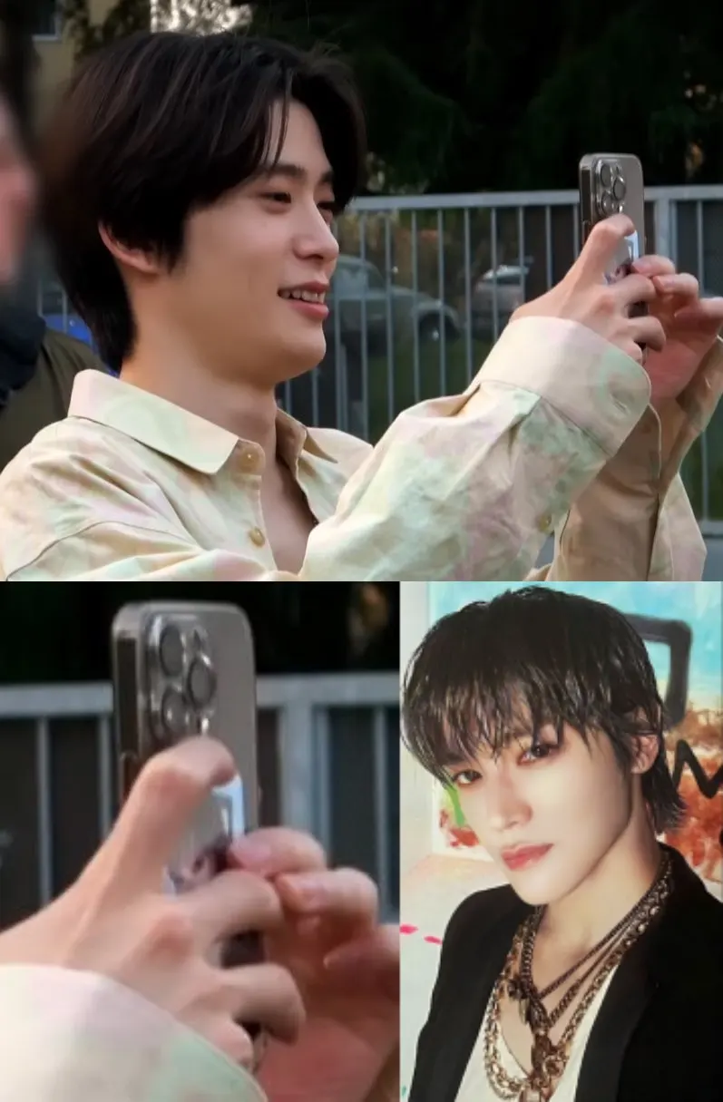 Jaehyun NCT menggunakan PC Taeyong di case ponsel