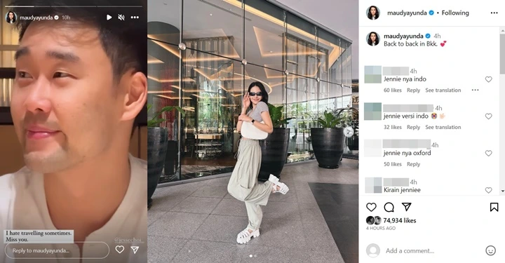 Kangen Suami, Maudy Ayunda Tampil Sederhana Malah Dikira Jennie BLACKPINK