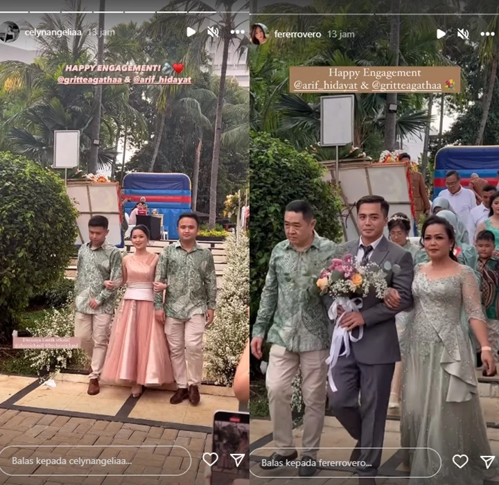 Kedua Pasangan Menuju Aula Pertunangan