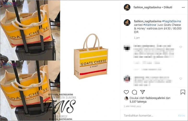 Totebag Belanja Bak Tas Mewah
