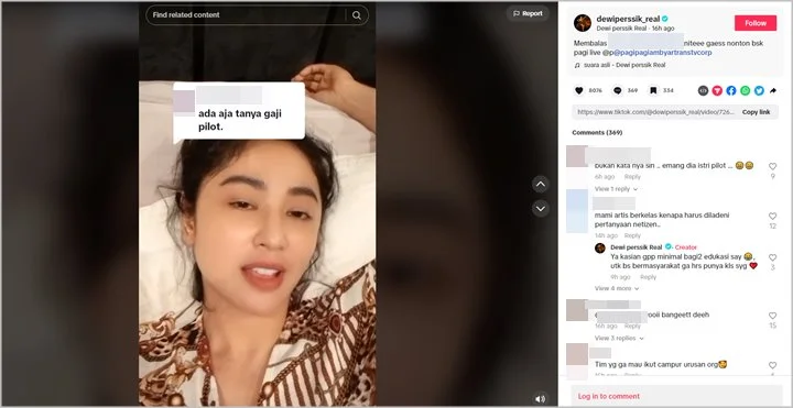 Dewi Persik Kena Nyinyir Usai Bahas Gaji Calon Suami Pilot, Balas Tajam Sindiran Soal Status