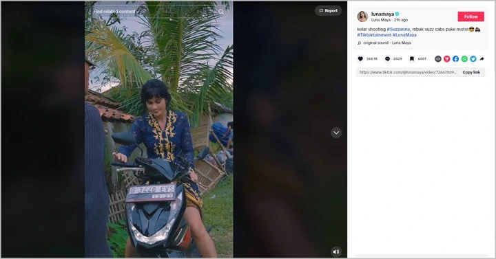 Aksi Luna Maya Naik Motor Malah Undang Gelak Tawa Gegara Dandanannya