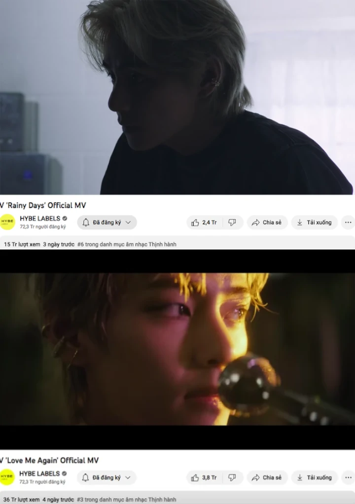 Alasan Lagu Pra-Rilis V BTS, \'Love Me Again\' dan \'Rainy Days\' Hasilnya Tak Begitu Baik di Chart