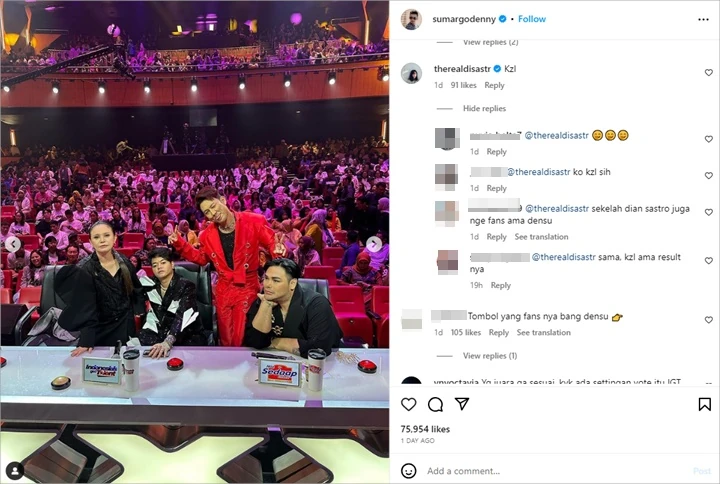 Unggahan Denny Sumargo Banjir Protes Soal Pemenang \'IGT 2023\', Dian Sastro Ikut Kesal?