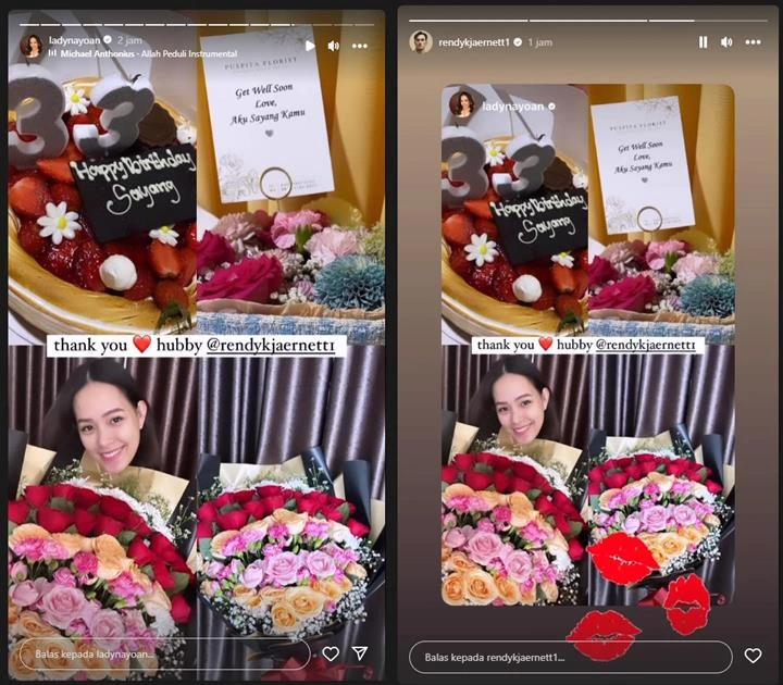Lady Nayoan Full Senyum Pamer Hadiah Ultah Dari Rendy Kjaernett Hingga Beri Panggilan Sayang