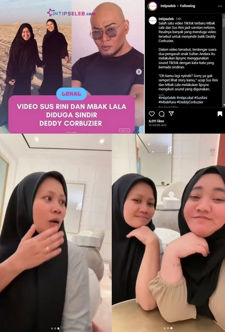 Viral Video Mbak Lala dan Sus Rini Diduga Sindir Deddy Corbuzier